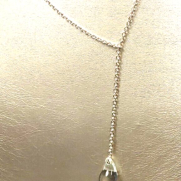 Tiffany & Co Peretti Rock Crystal Thumb Print Disk Necklace, Rare - Picture 4 of 4